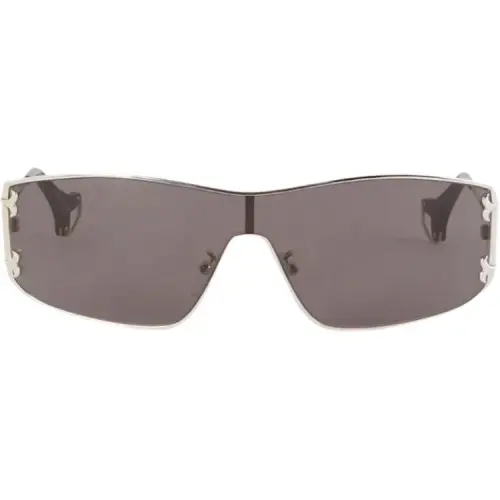 EMILIO PUCCI Металл Прямоугольные Солнцезащитные очки Женские Серебряные