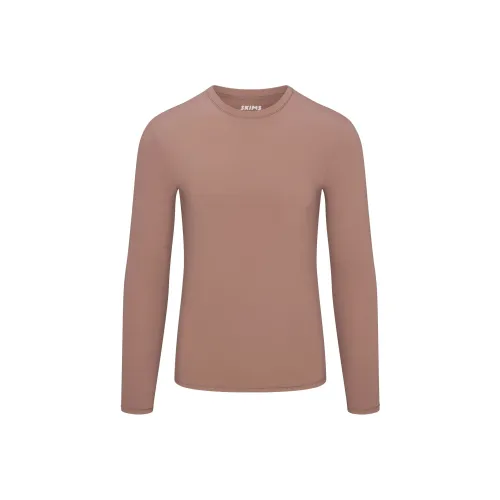 SKIMS FITS EVERYBODY серия FW25 Мужская Тонкая Рубашка с Длинным Рукавом T-Shirt Мужская