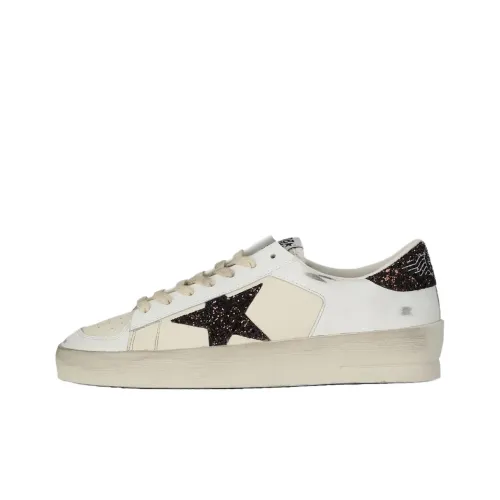 Golden Goose Stardan Блестящий розовый Звезда Низкие кеды для скейтбординга Женские Оптический белый