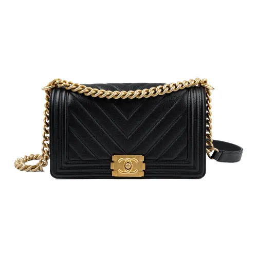 CHANEL LEBOY Корова Кожа Сумка через плечо Средняя Женская Черная