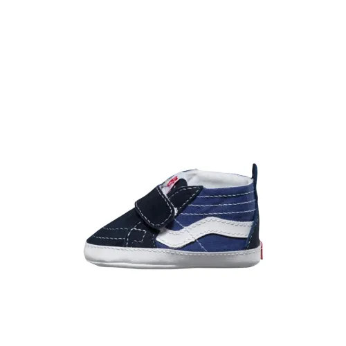 Vans SK8 HI Высокие Топы Обувь для малышей Сине-белая Infant и Toddler
