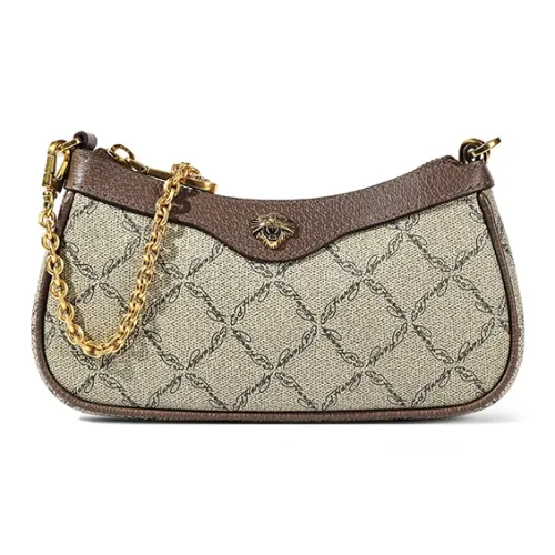 Ed Hardy Коровья кожа Сумка на плечо Стандартная Женская Dewy Umber Khaki