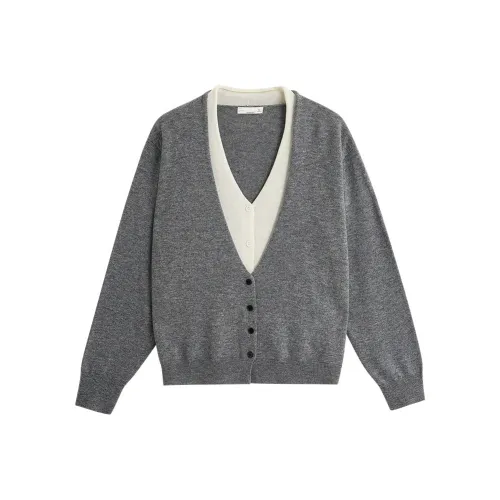 Inman Светло-серый и белый женский трикотаж