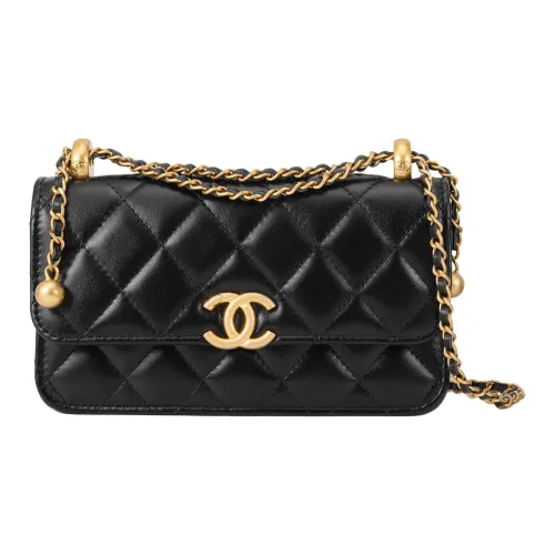 CHANEL WOC Кошелек на цепочке из телячьей кожи кошелек для монет сумка через плечо сумка на плечо женская черная