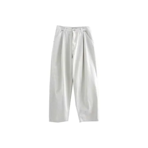 LOWEAR Широкие Pintuck Хлопок Брюки Повседневные Брюки Женские