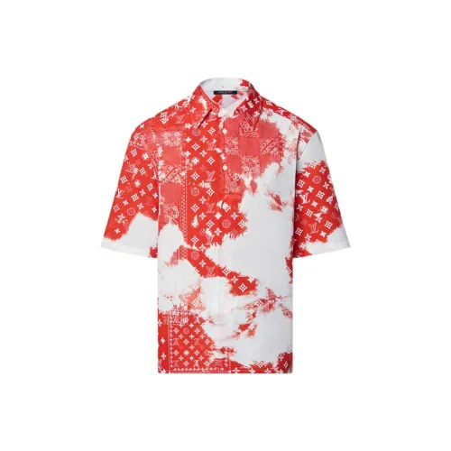 LOUIS VUITTON Новые ежеквартальные продукты LV Красные Мужские Рубашки