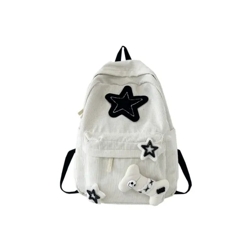 DALO Вельвет Рюкзак Стандартный Женские Белый Черный