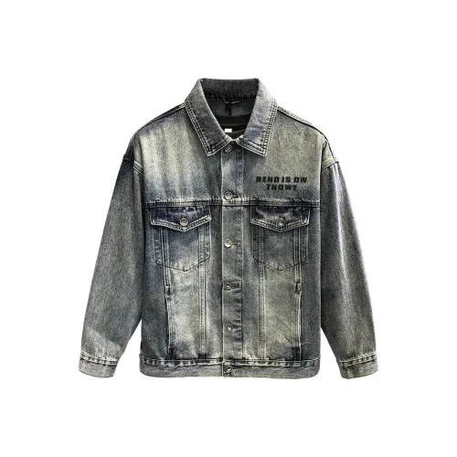 YGQPZHZ Синий Мужской Джинсовые куртки