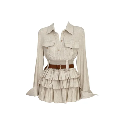 ORANDOR WEAR Бежевый Женские Комплекты с Юбкой