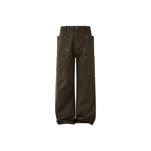 PASET Темно-коричневый унисекс джинсы