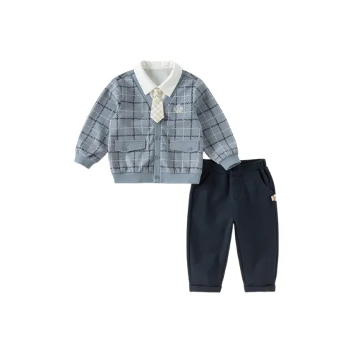 DAVE&BELLA Синяя Клетка Детская Дошкольная Повседневная Спортивная Одежда