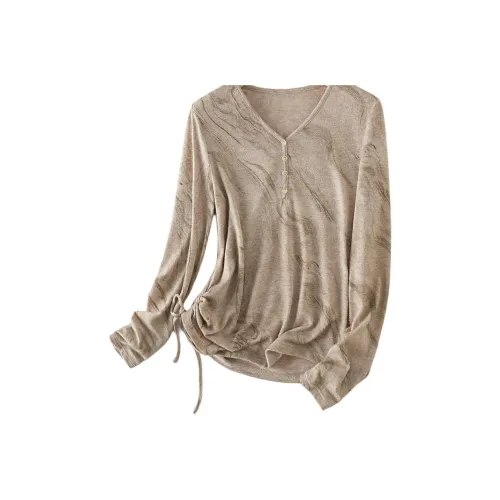 IHIMI Хаки Женские T-рубашки