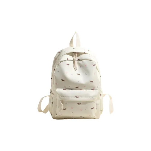 NOMK Нейлон Рюкзак Стандартный Женские Белый