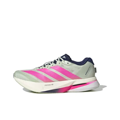 Adidas Adizero Boston 13 Повседневная Обувь для Беговых Спринт-Бег Обувь Мужская Зеленая Розовая Синяя