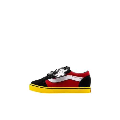 Disney x Vans Old Skool Low Топ Обувь для малышей Черный Красный Infant And Toddler