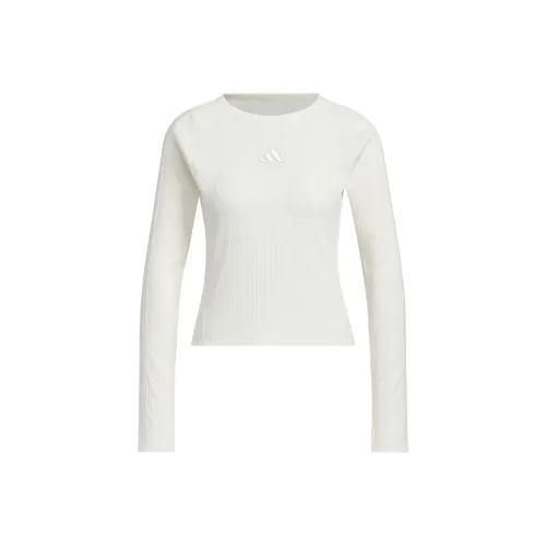 Adidas Нефрит Белый Женские T-рубашки
