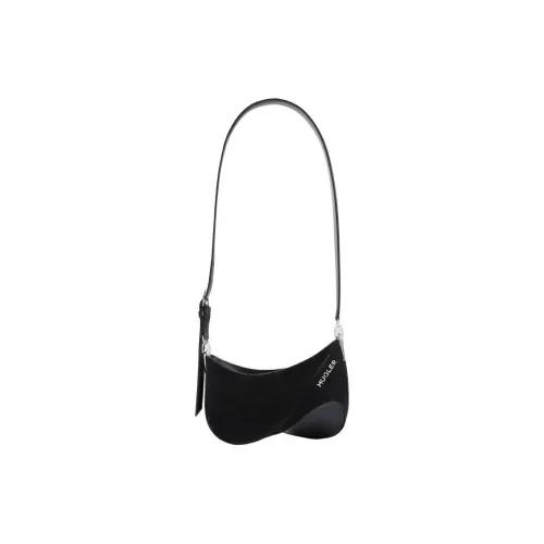 Mugler Хлопок Плечо Сумка Стандартная Женская Черная