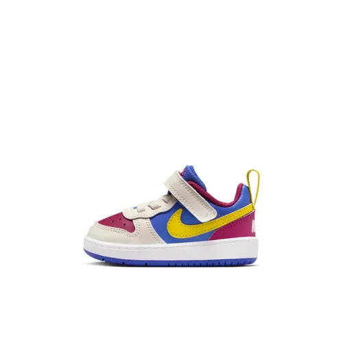 Nike Court Borough Low Топ Обувь для малышей Белый Красный Желтый Infant And Toddler