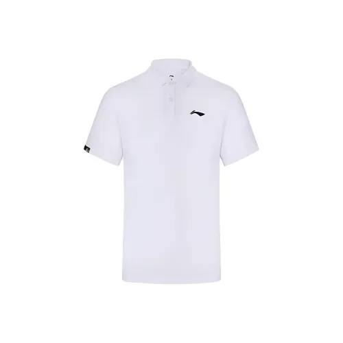 LINING Badminton Series Поло Мужское Стандартное Белое