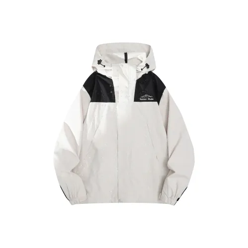 NEVER RULE Офис Повседневный Ветровка Унисекс