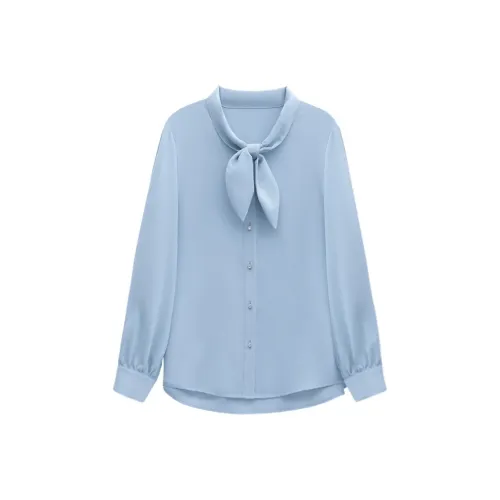DAJIASHI Blue Women's Shirts DAJIASHI Синий Женские Рубашки