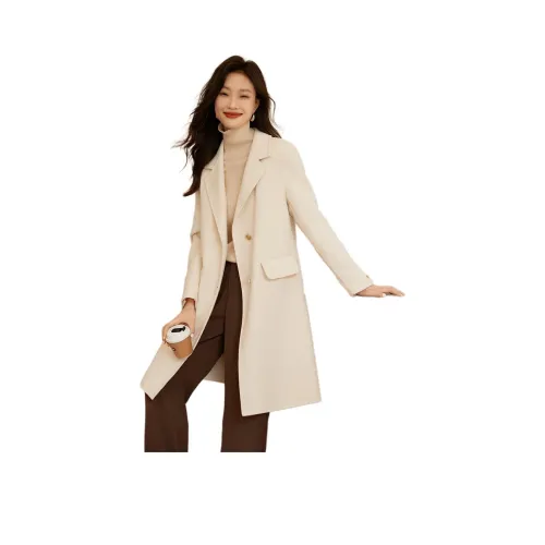 MOHANYIMEI Экрю Женское Пальто