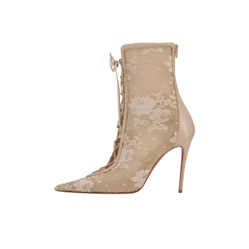 CL KM Кружево Booty Ботильоны 10 см Женские Розовый