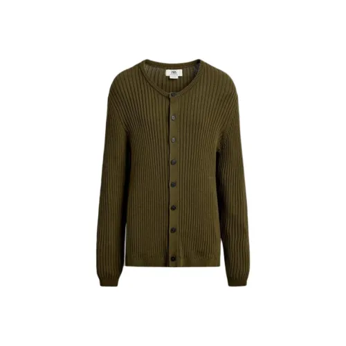 ZARA Khaki Мужской Трикотаж