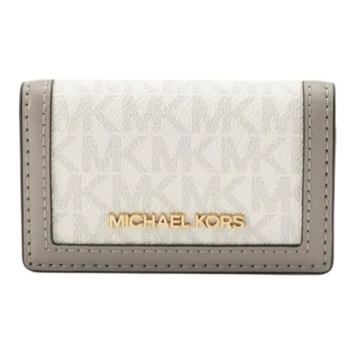 MICHAEL KORS Jet Set Travel Покрытый холст Key Pouch Маленький Женские Оптический белый Цвет