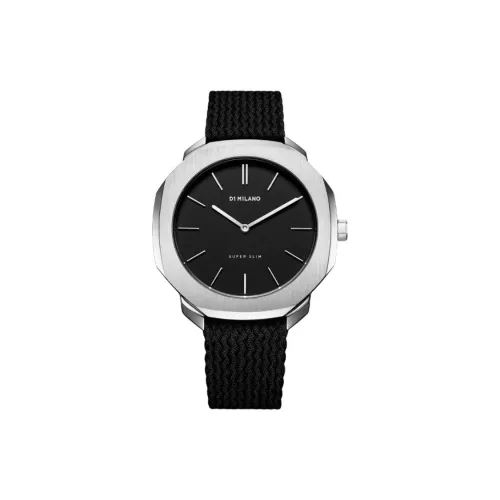 D1 MILANO Ultra Thin Collection Наручные часы Кварцевый механизм Ремешок Perlon 36 мм Черный циферблат Женские часы