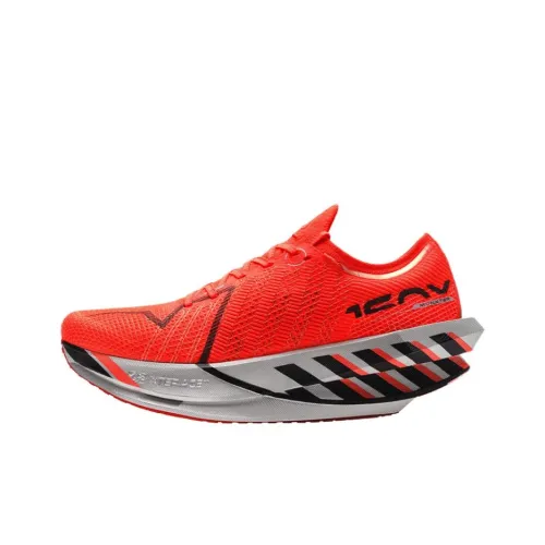 XTEP 160X 7,0 Амортизация и Дышащий Низкий Топ Марафон Беговые кроссовки Мужские Красные