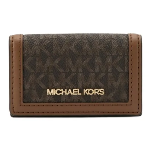 MICHAEL KORS Jet Set Travel Покрытый холст Key Pouch Маленький Женский Темно-коричневый