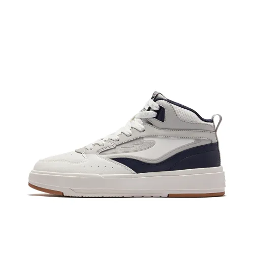 Erke Slip-Resistant и Breathable Высокие Кроссовки для Скейтбординга Мужские Микрокристаллический Белый Оттенок 1