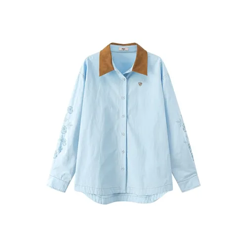 CHUU Детский синий Женские рубашки