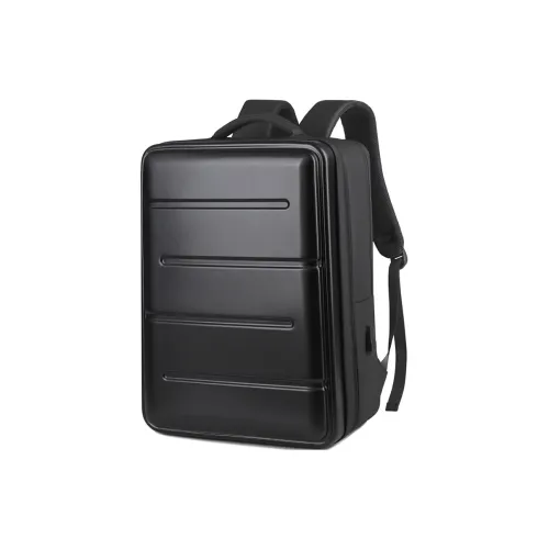 QINNXER ABS Мембрана Кожа Рюкзак Унисекс Черный Темно-Серый