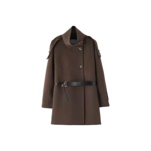 DOSOHEB Темно-коричневый женский пальто