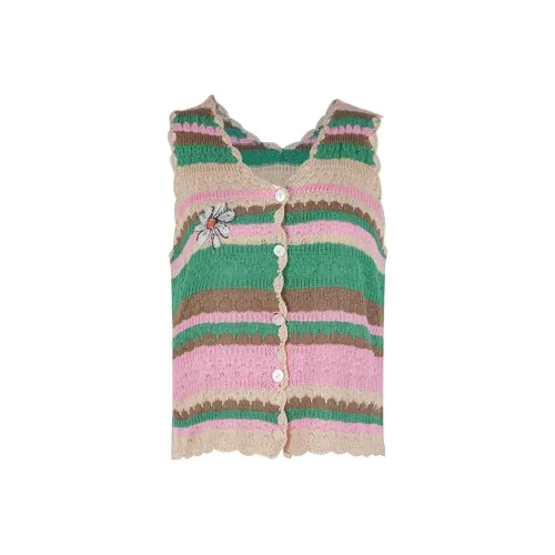 CLOUD SEASON Розовый/Зеленый Женские Майки