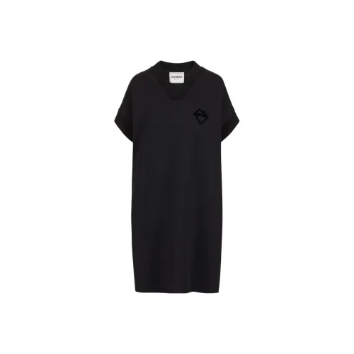 Цвет айсберга FW25 Короткий рукав Платье Женское