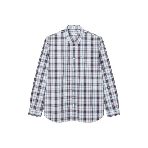 LACOSTE SS25 Регулярный крой Поплин Клетка Рубашка Мужская