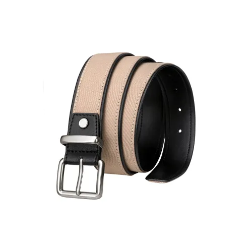 GOLF Ткань Синтетическая кожа Шпилька Ремень Унисекс Абрикос и Черный Коричневый 3,5 см