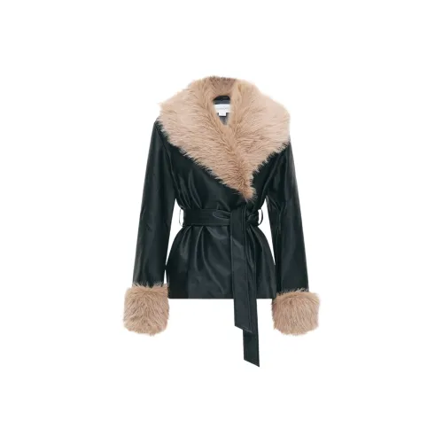 GLASSONS Искусственный мех отделка пальто женское