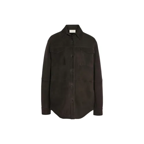 THE ROW Коричневый Женские Кожаные Куртки