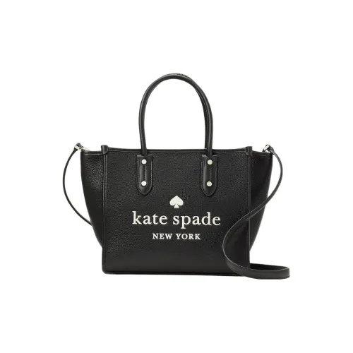 Kate Spade Коровья кожа Тоут Сумка Сумка для покупок Сумка на плечо Сумка Маленькая Женская Черная
