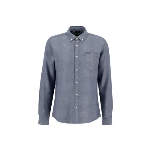 BARBOUR Мужские рубашки синего цвета