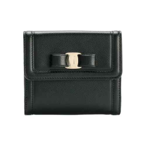 Ferragamo Кошелек из коровьей кожи женский черный