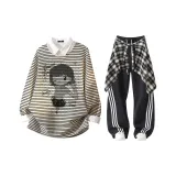 Абрикос Черный + Черные Штаны