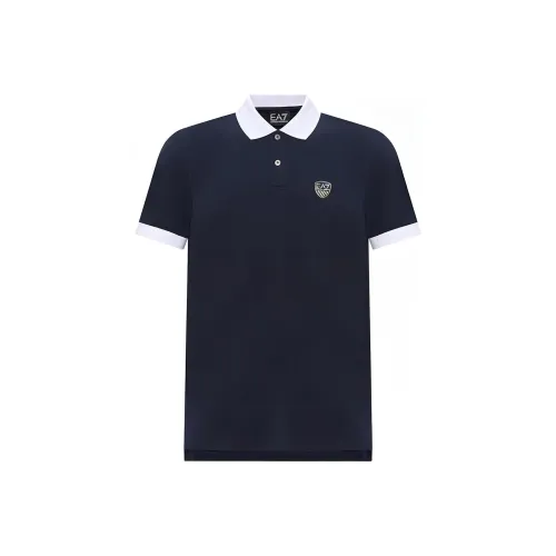 EMPORIO ARMANI Темно-синяя мужская рубашка polo