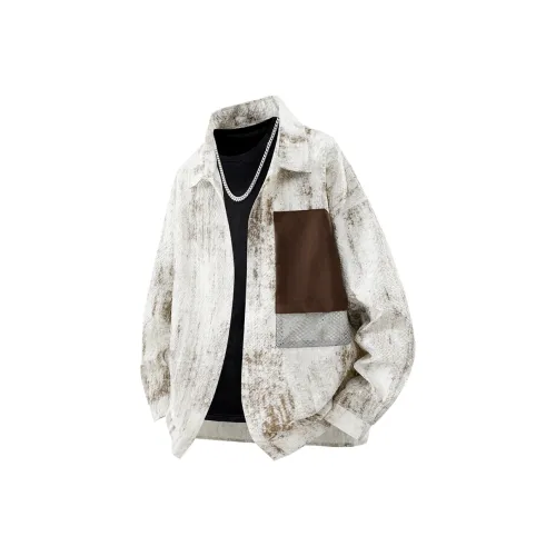 PGNC Отложной воротник Весна-осень Season Универсальный Дизайн Модный бренд Длинный рукав Рубашка Мужская