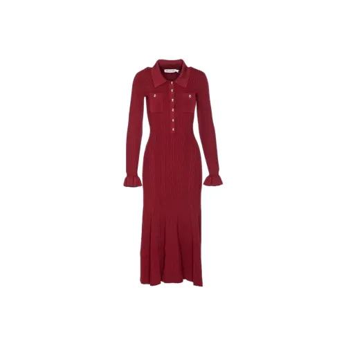 Self Портрет Длинное Платье с Длинными Рукавами Женское