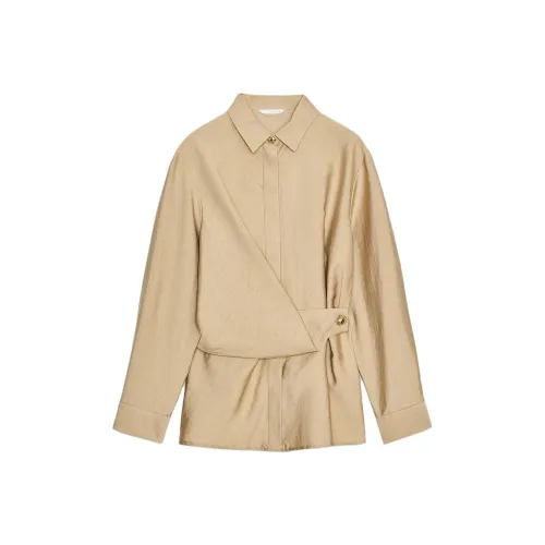 ZARA Песочный Женские Рубашки